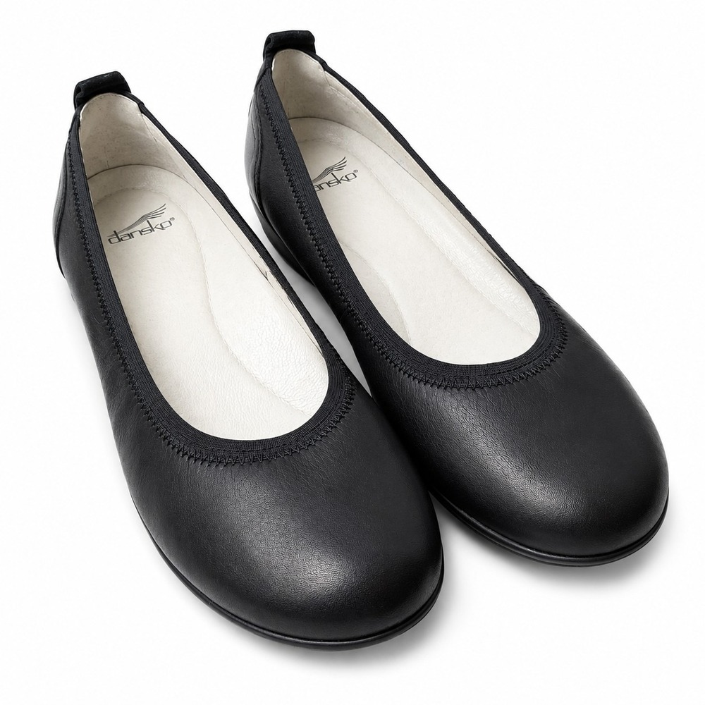 DANSKO "Kristin" Milled Nubuck Loafers Sz EU/42 US/12 Black Comfort Arch Tech